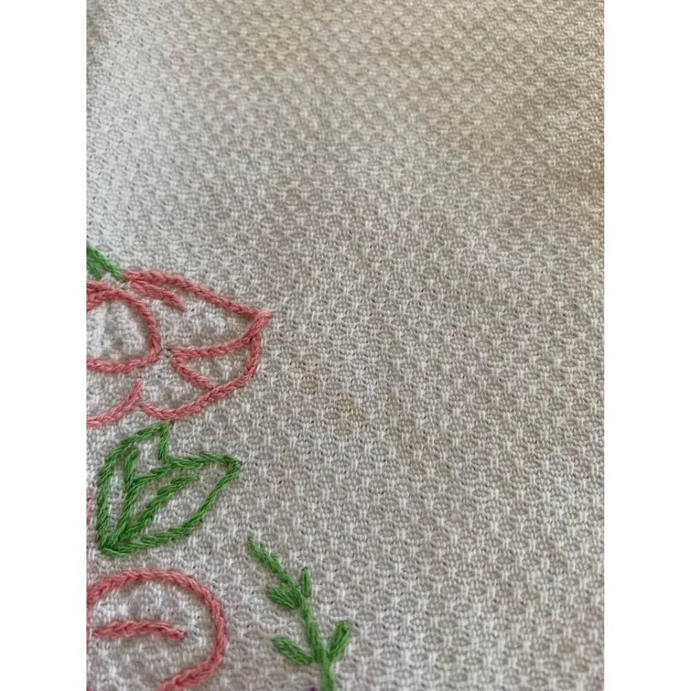 Hand Embroidered Bird Floral Decorative Kitchen Towel 16